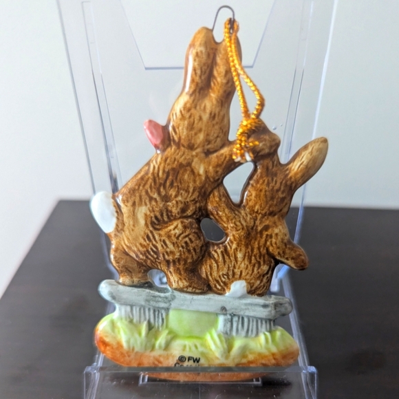 Vintage Brown and White Rabbit Figurine The Bad Bunny - Picture 3 of 5